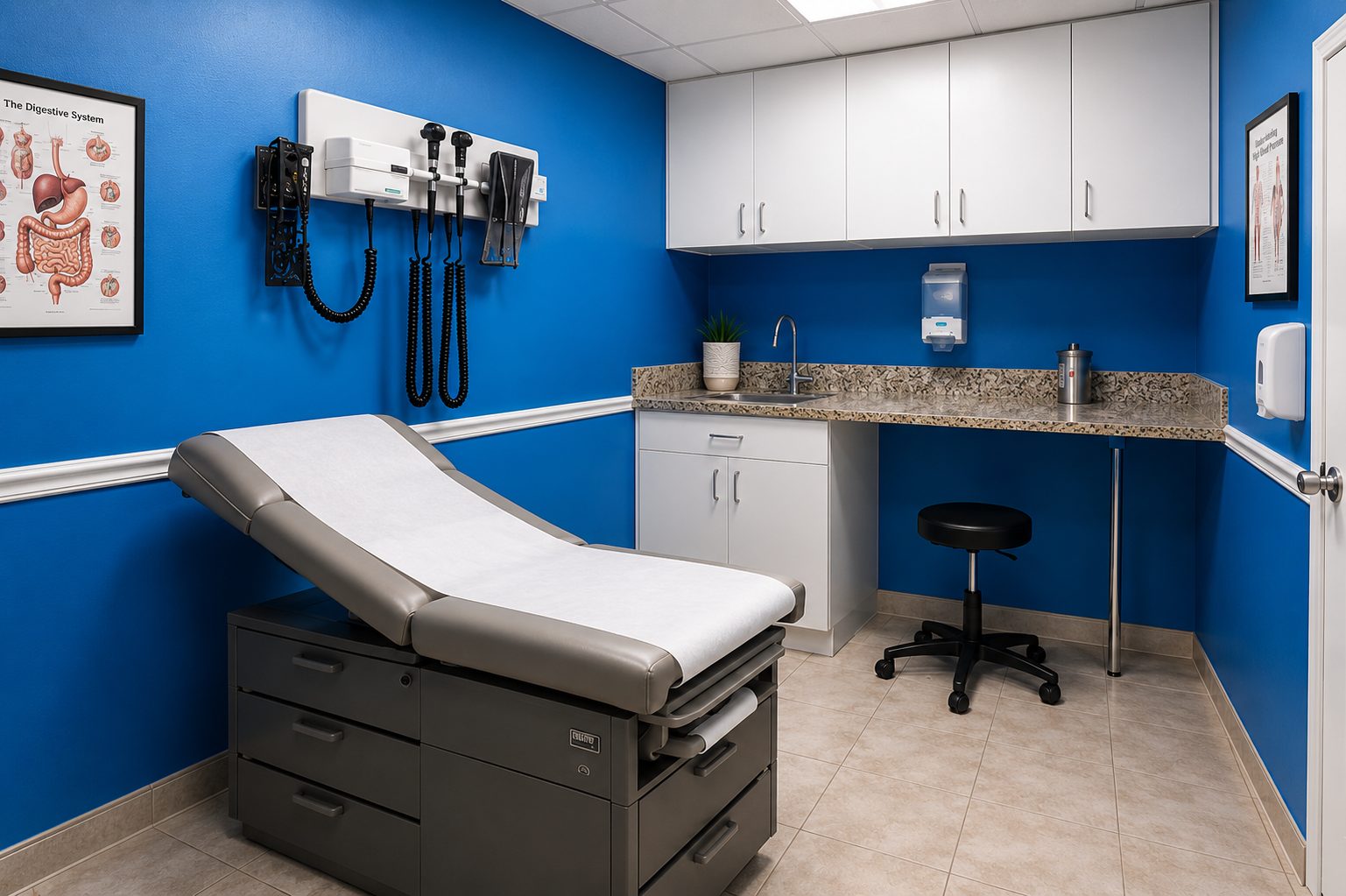 Consultorio médico equipado de la Clínica La Caridad en Arlington